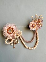 BC31108 - Handmade Beading Brooch - Peach - Image 3