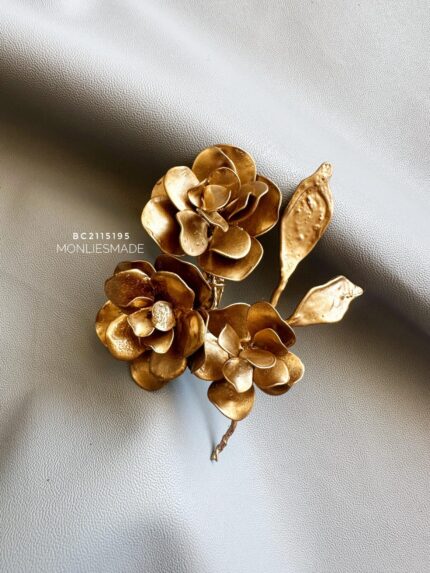 BC2115195 - Handmade Flower Brooch - Bronze