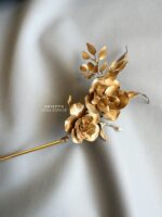 HP157715 - Handmade Flower Hairpin - Bronze
