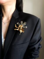 BC1551081 - Handmade Flower Bronze Brooch - Image 2