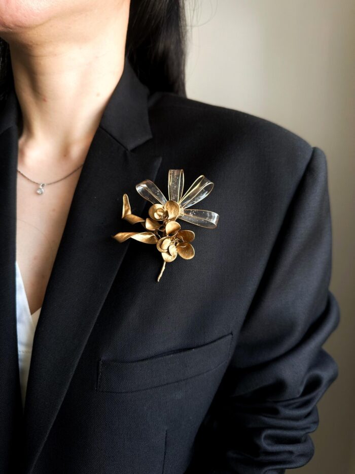 BC1551081 - Handmade Flower Bronze Brooch - Image 2