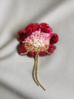 BC8116210 - Camellia Noir Brooch - Fushia