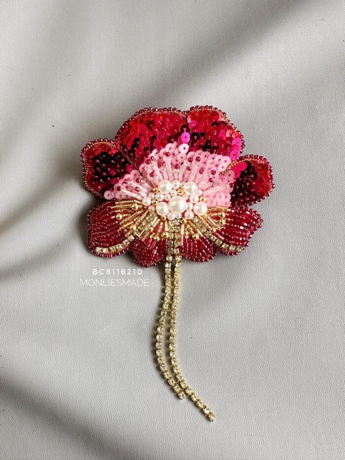 BC8116210 - Camellia Noir Brooch - Fushia - Image 1