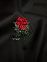 BC519118 - Handmade Beading Rose Brooch