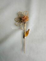 BC711513 - Handmade Flower Tuspin Brooch - Bronze