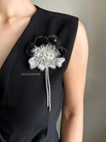 BC517724 - Camellia Noir Brooch - Image 2