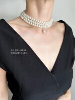 NC 010426006- Handmade Choker 3 Layers with Pearl