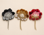 BC7115210 - Camellia Noir Brooch