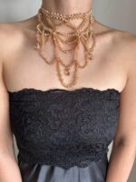 10072215 - Handmade Crystal Necklace – Nude - Image 2