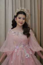 HB615518 - Handmade Glassy Flower Headband - Image 4