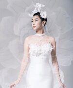 HB811621 - Handmade Fabric Headband - White - Image 5