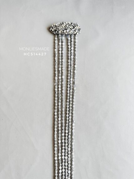 HC514427 - Handmade Haircomb With Crystal Tassle