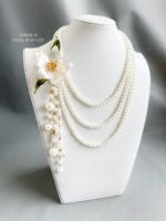 1005619 - Handmade Flower Pearl Necklace - Image 2