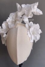 HB811621 - Handmade Fabric Headband - White - Image 2