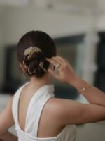 HP151197 - Crystal Hairpiece With Gold Tassle - Image 2