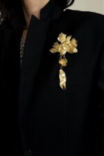 BC11426 - Metal flower brooch - Image 2