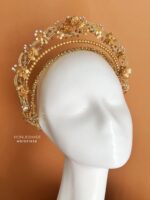 HD1551836 - Handmade Flower Headpiece - Gold
