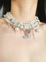 NC0104260012- Handmade Pearl Choker with Chain