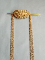 HP151197 - Crystal Hairpiece With Gold Tassle - Image 4