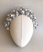 HD1005121 - Handmade Flower Headpiece - Silver