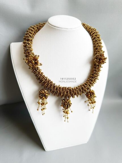 191125002 - MALA Handmade Crystal Gold Necklace