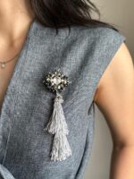 BC291125003 - LILY Tassle Brooch - Image 3