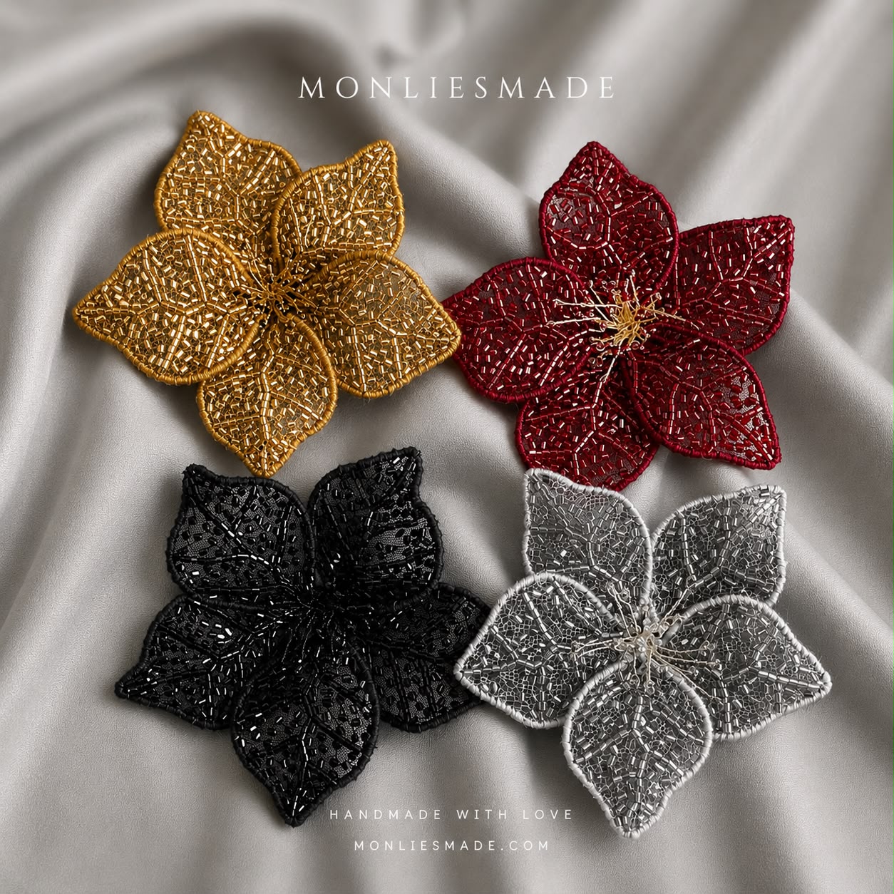 WhatsApp Image 2026-07-14 at 11.22.00 BC261125002 - Handmade Beaded Flower Brooches - Image 1