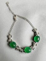 1912250021 - Double Halo Oval Jade Bracelet