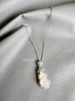 1912250027 - Antique Sparkle Carved Jade Necklace