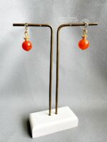 ER271225002 - Pumpkin Jade Earring