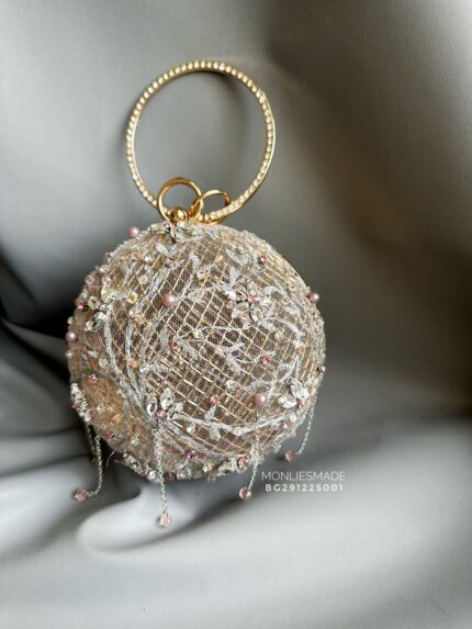 BG291225001 - Rose Gold Lotus Scenery Bag