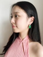 Er1912250012 - Oval Shine Jade Earring - Image 2
