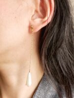 ER121225001 - NIA Pearl Earring - Gold - Image 2