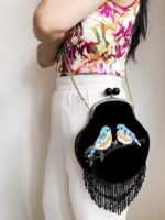 BG200126001 - Handmade Embrodiery Velvet Bag - Image 2