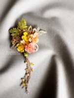 BC220126016 - Handmade Flower Jade Brooch With Tassel