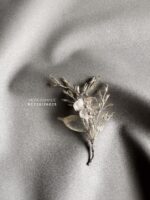 BC220126025 - Handmade Flower Brooch - Silver