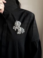 BC020226004 - Silver Mane Horse Brooch Cny2026 - Image 2