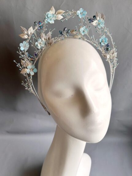 HD060226002 - Handade Blue Flower Headpiece