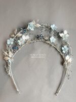 HD060226002 - Handade Blue Flower Headpiece - Image 2