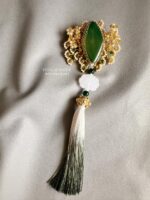 BC110226001 - Handmade Jade Brooch with Tassel