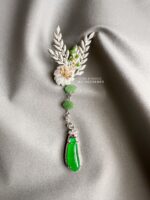 BC120226003 - Long Jade Brooch