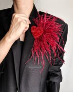 BC130226001 - Eternal Feather Love Brooch - Image 3