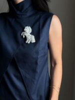 BC020226003 - White Diamond Mane Horse Brooch Cny2026 - Image 3