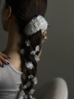 HC010326001 - Handmade Fabric Flower Haircomb