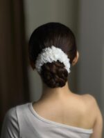 HC010326001 - Handmade Fabric Flower Haircomb - Image 7