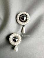 BC090326001 - Noir Pearl Drop Brooches
