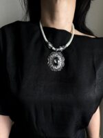 100326002 - VIORA Black Diamond Necklace - Image 2