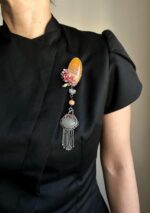 BC170626003 -Jade Blossom Brooch - Image 2