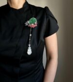 BC170626005 - Jade Mei Hua Brooch - Image 2