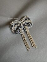 BC108354 - Diamond Bow Beading Brooch - Image 4